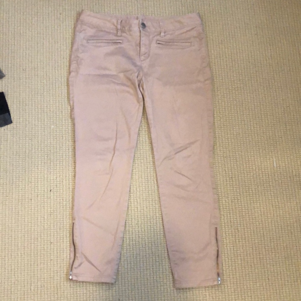 Loft skinny jeans with zip calf